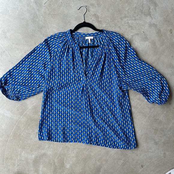 JOIE 3/4 slv printed silk shirt - Picture 4 of 7